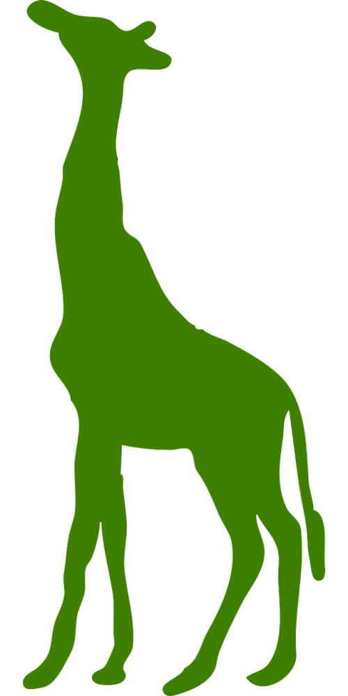 giraffe silhouette green