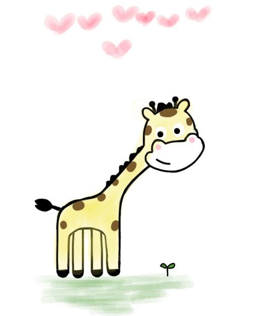 giraffe cute giraffe heart