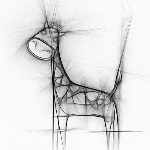 giraffe animal drawing