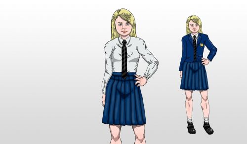 girl school suit