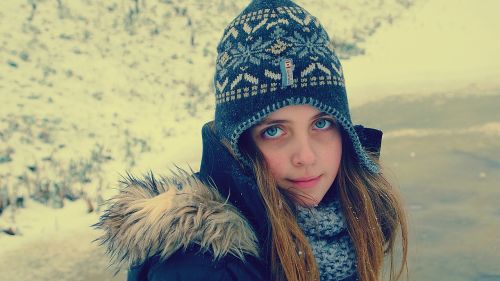 girl winter snow