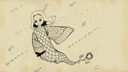 girl fish fairy tale