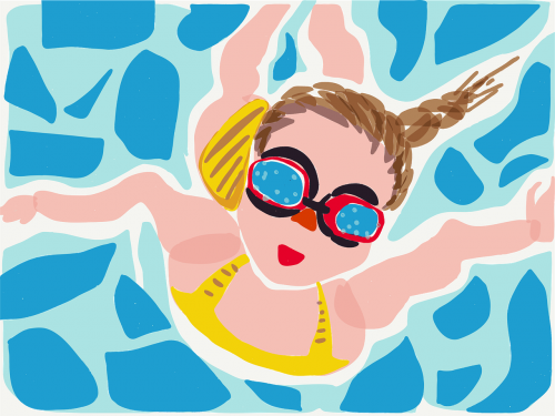 girl ocean pool