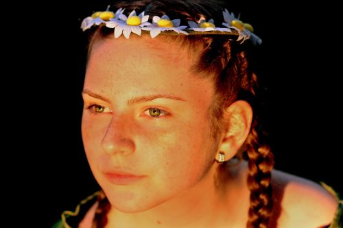 girl portrait freckles