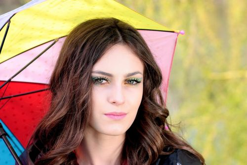 girl umbrella coloring