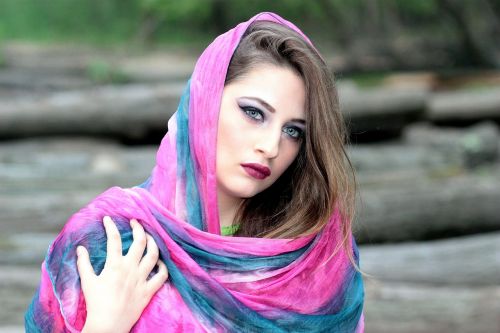 girl scarf cover