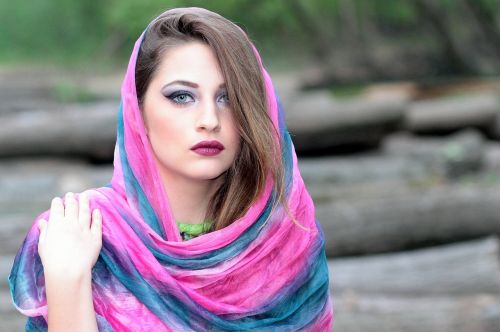 girl scarf cover