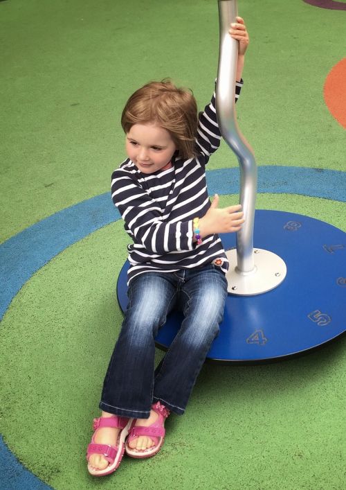 girl playing playground