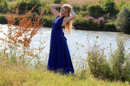 girl dress blue