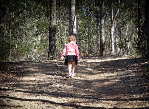 girl walking outdoors