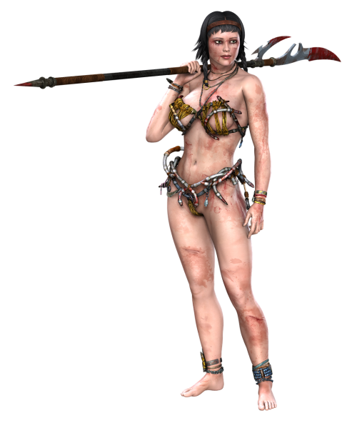 girl tribal sword