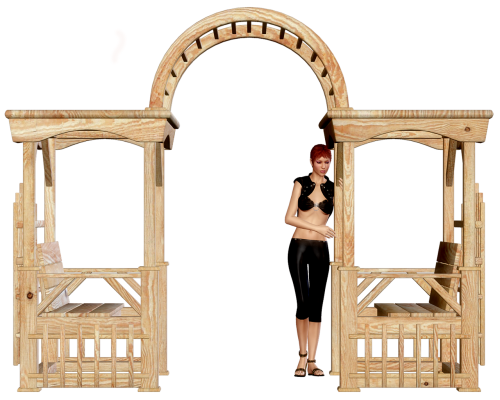 girl structure wood