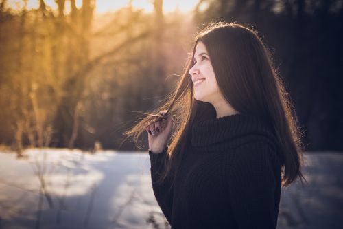 girl portrait winter