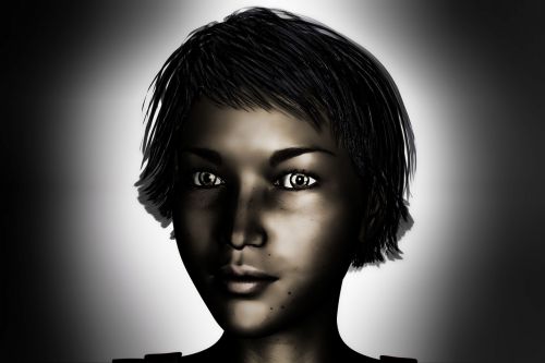 girl portrait black