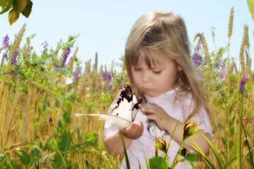 girl kids butterfly