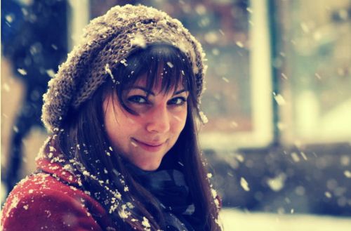 girl snow bratislava