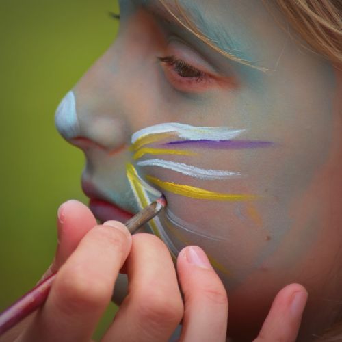 girl people face painting