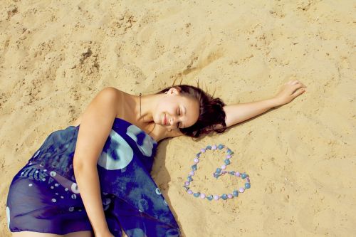 girl model beach