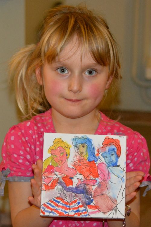 girl drawing child