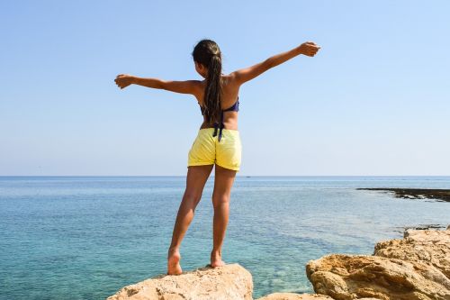 girl enjoying nature