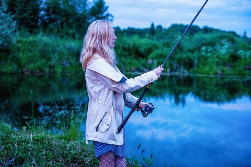 girl fishing rod