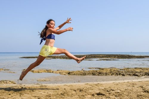 girl sea beach