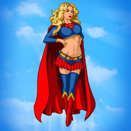 girl supergirl cartoon