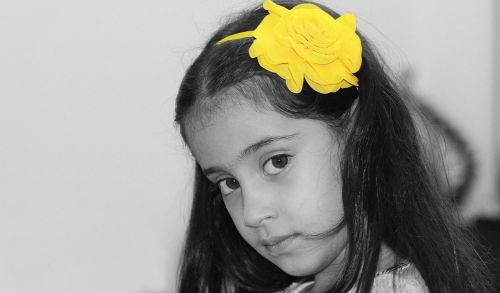 girl rose yellow