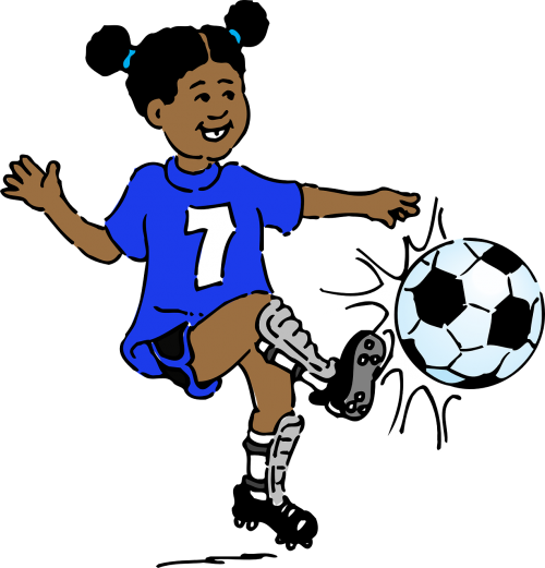 girl soccer play