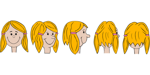 girl faces heads