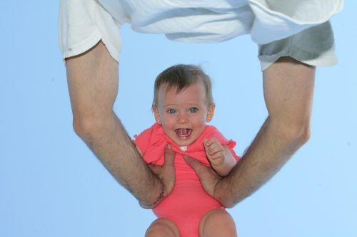 girl happy playing