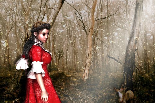 girl  forest  fantasy