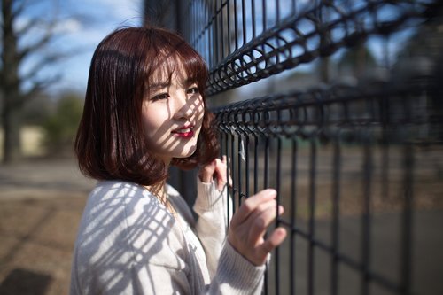 girl  portrait  fence