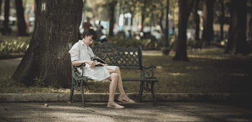 girl  book  park