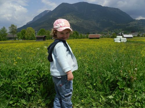 girl mountain alpine