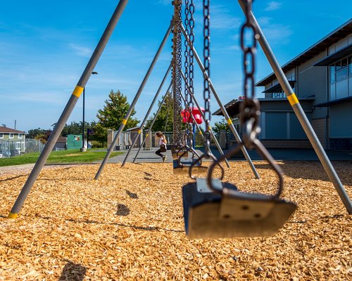 girl  playground  swing