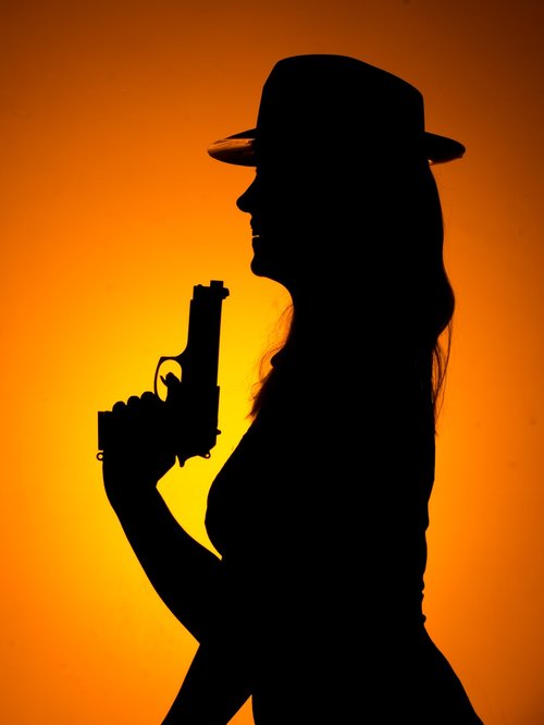 girl  gun  woman
