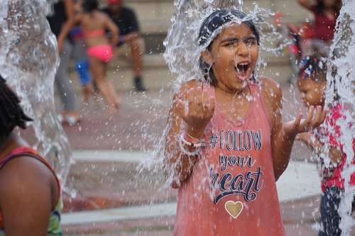 girl  fun water  young girl