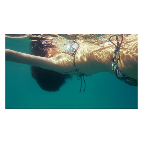 girl swimming sea