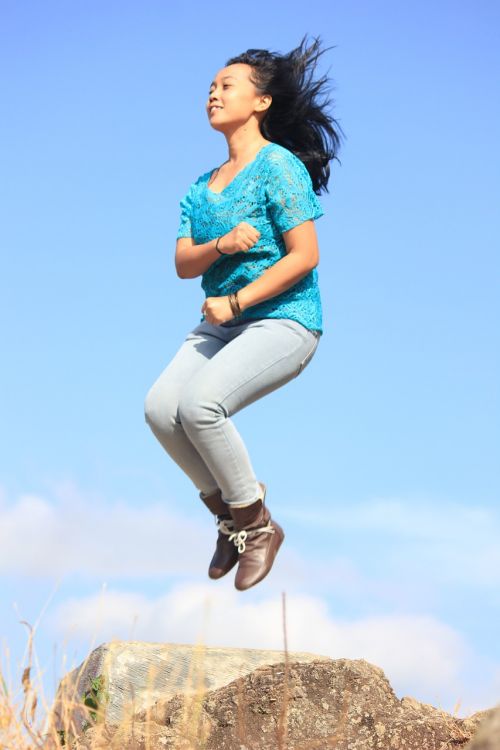 girl chinese jump