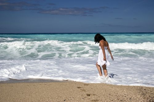 girl sea beach