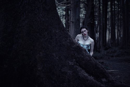 girl  woman  woods