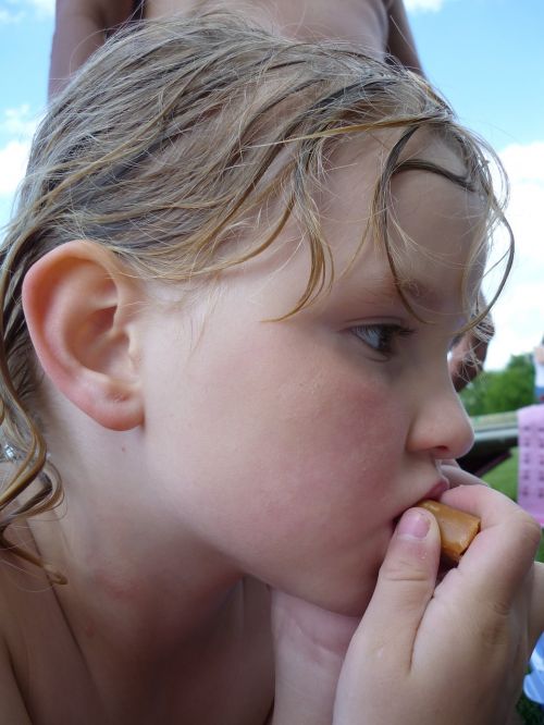girl eat nibble