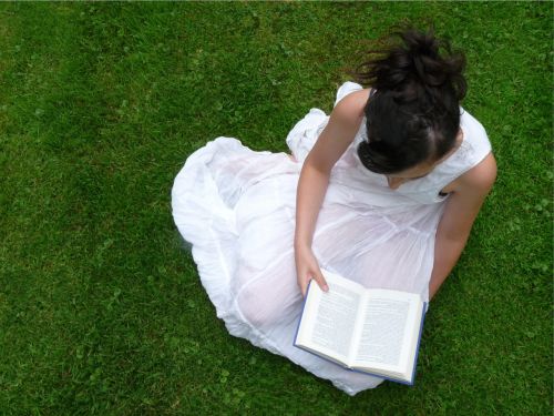 girl reading book