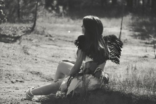 girl costume angel wings