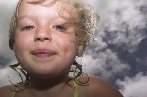 girl swimming summer