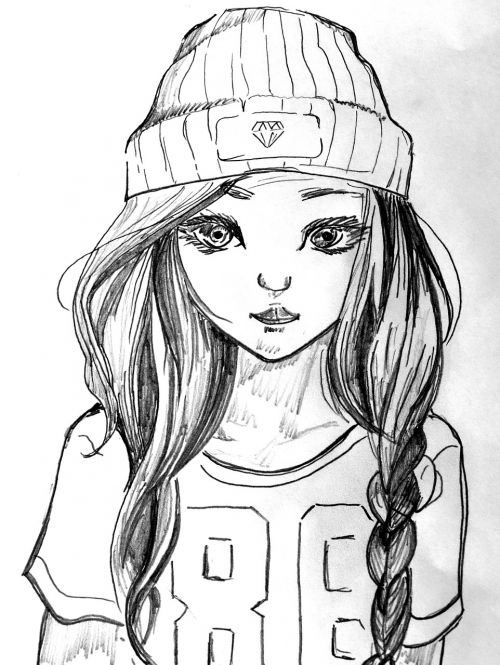 girl cap t shirt