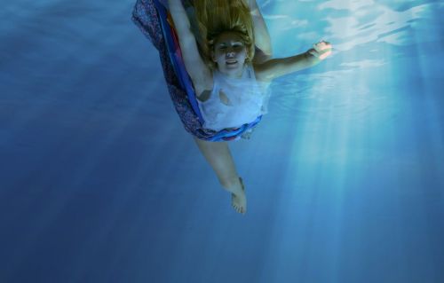 girl underwater mermaid