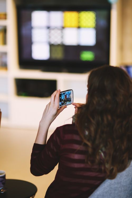 girl woman smartphone