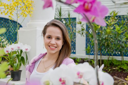 girl portrait flowers